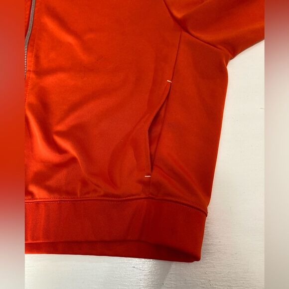 Nike Jacket Women’s XL Orange Full Zip Cropped Swoosh Spell Out Athleisure - Picture 8 of 12